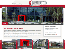 Tablet Screenshot of metallbau-sibum.de